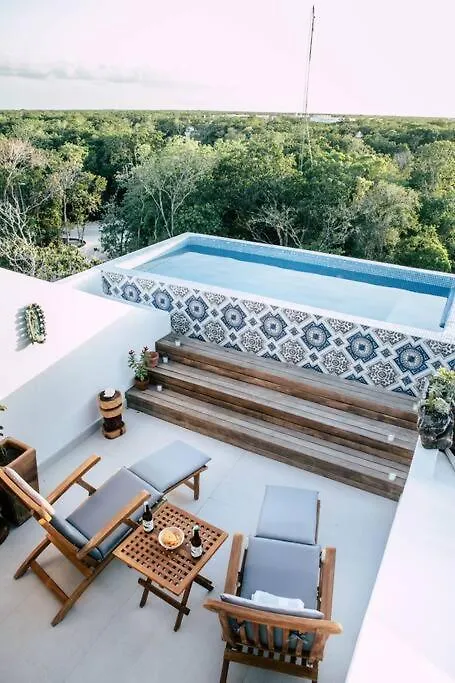 Boho Penthouse Sunset View Priv. Pool Aldea Zama Lägenhet Tulum Mexiko